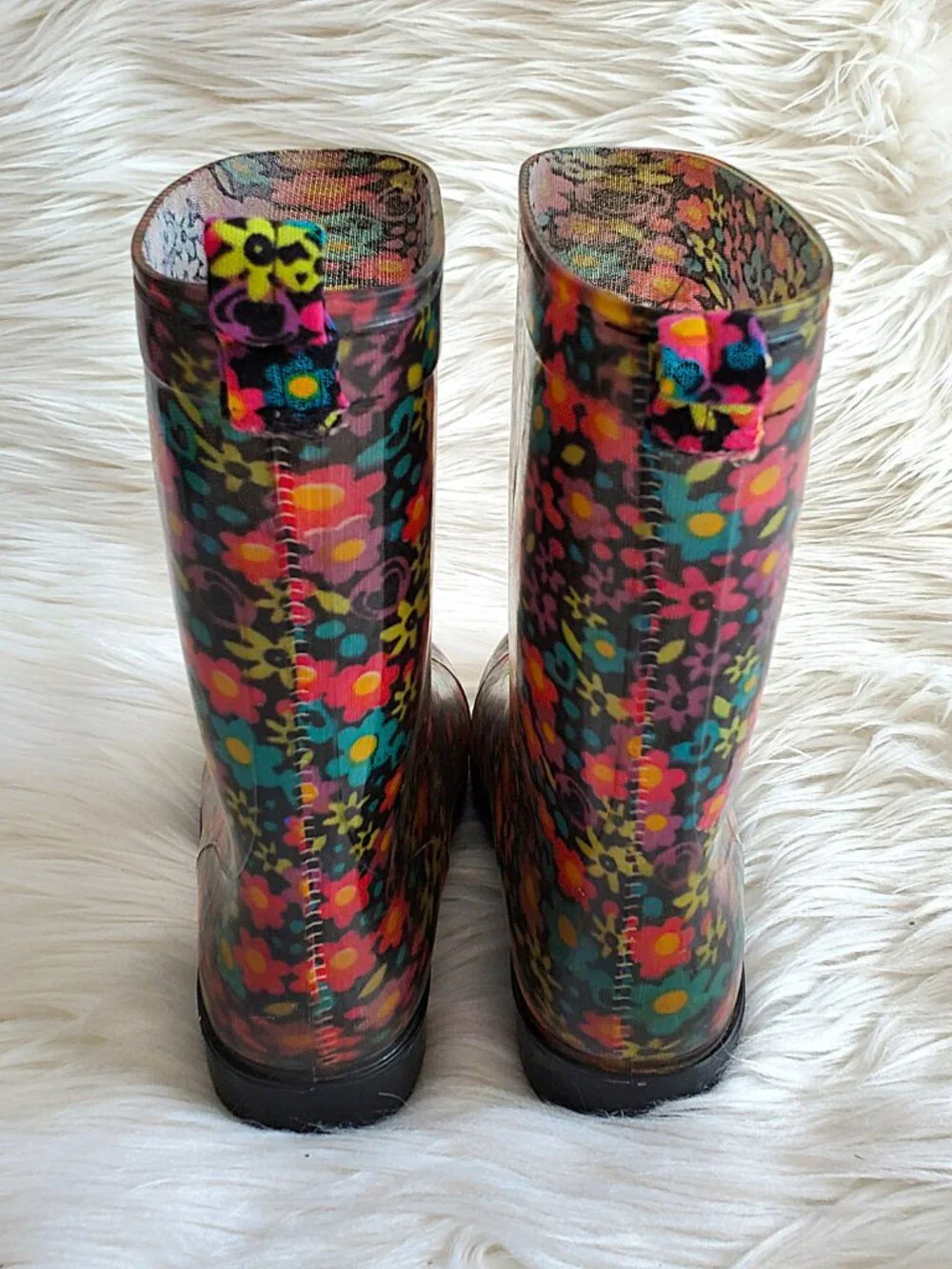 Capelli Of New York Floral Kids Rain Boots Size 10/11